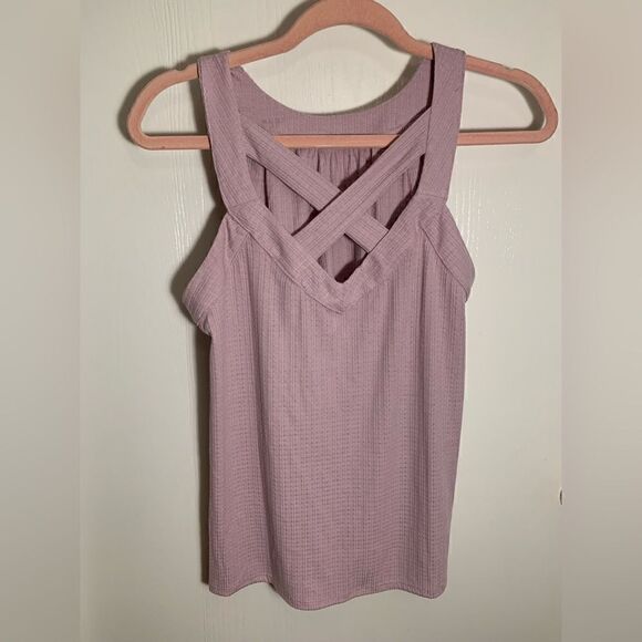 Papermoon NWT purple dale cross back detail knit tank top Size Small - Picture 3 of 5